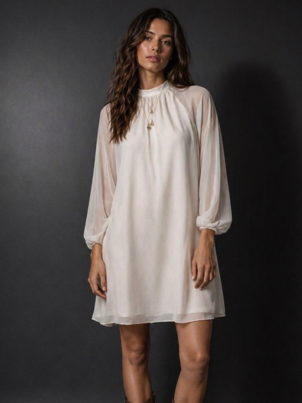 Function & Fringe Edit | Elegant White Chiffon Dress